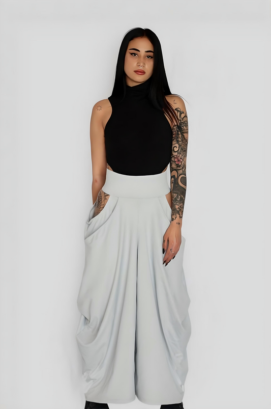 Peekaboo Pants - Light Grey
